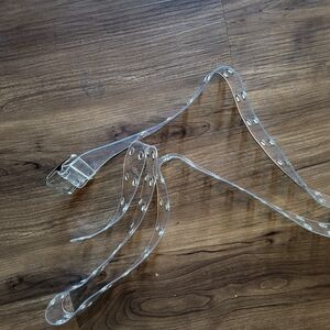 Clear Adjustable Belt with Silver Buckle